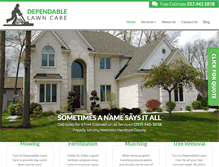 Tablet Screenshot of dependablelawncarellc.com